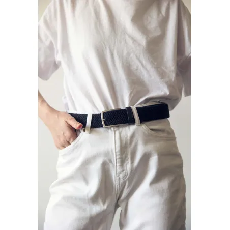 Recycled woven belt black