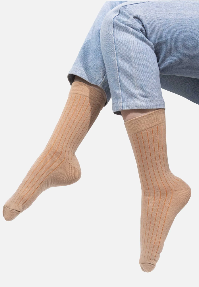 Classic beige suit socks not bad WETLAND with light elastane