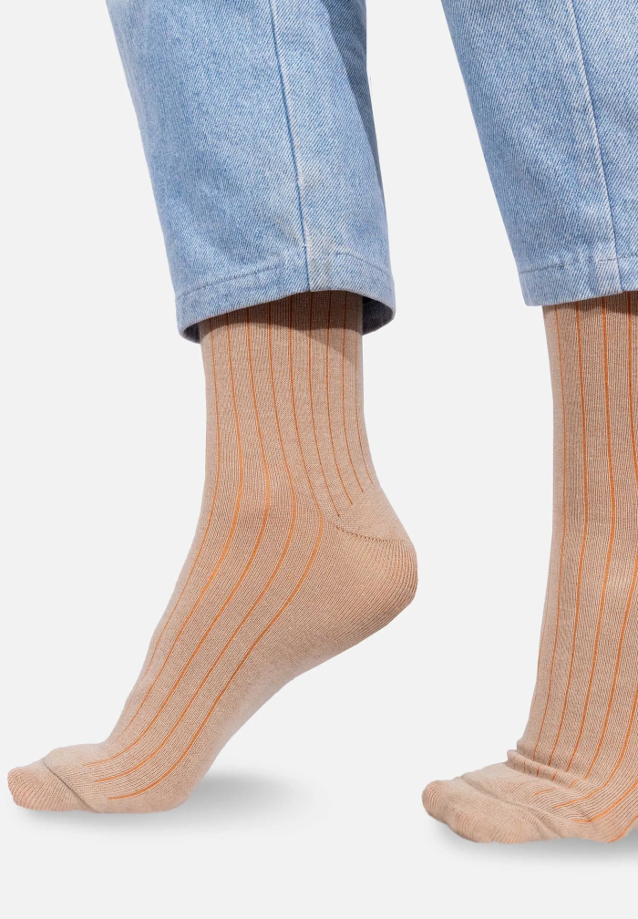Classic beige suit socks not bad WETLAND with light elastane
