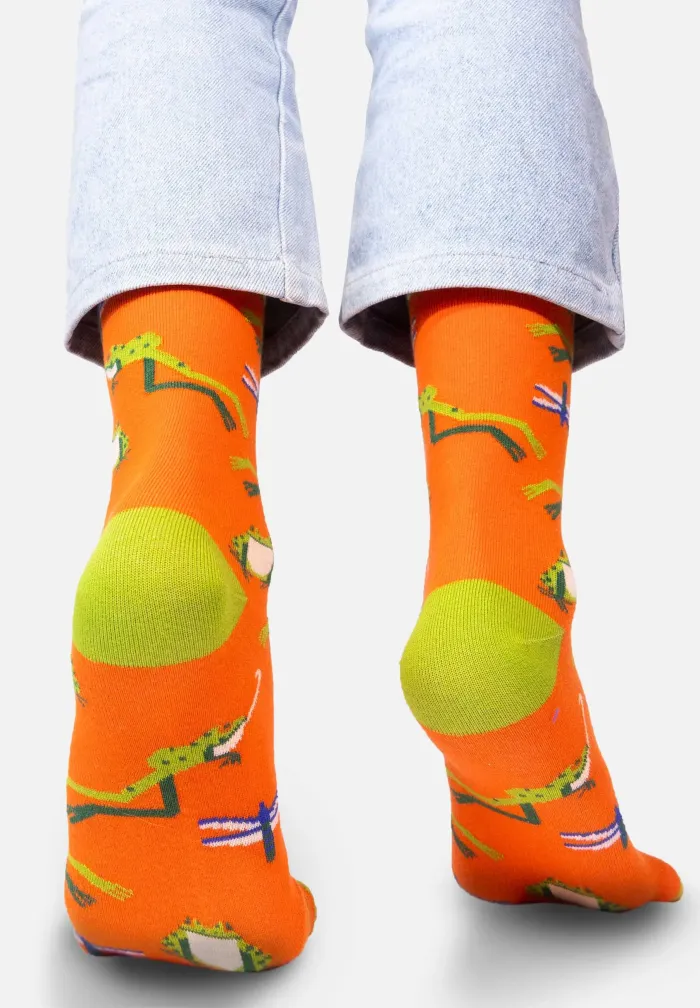 Skarpetki z bawełny organicznej Żaba Śmieszka