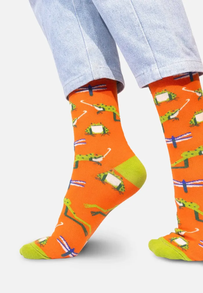 Skarpetki z bawełny organicznej Żaba Śmieszka