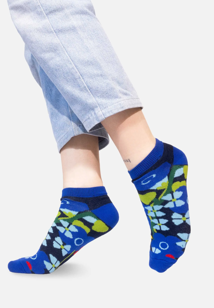 Organic cotton ankle socks Flower Meadow