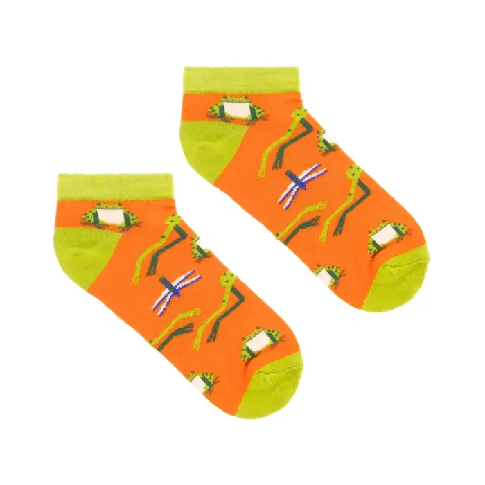 Skarpetki stopki z bawełny organicznej Żaba Śmieszka