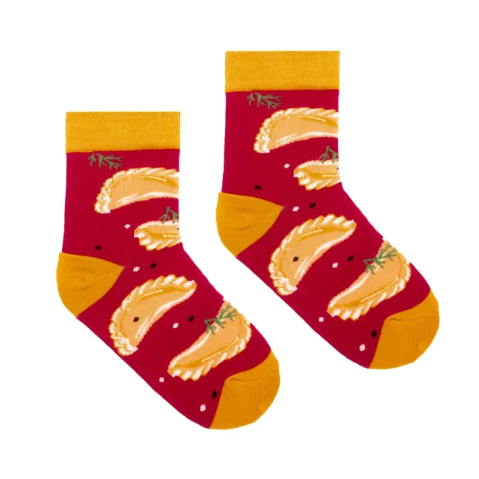 Skarpetki dziecięce Pierogi bordowe