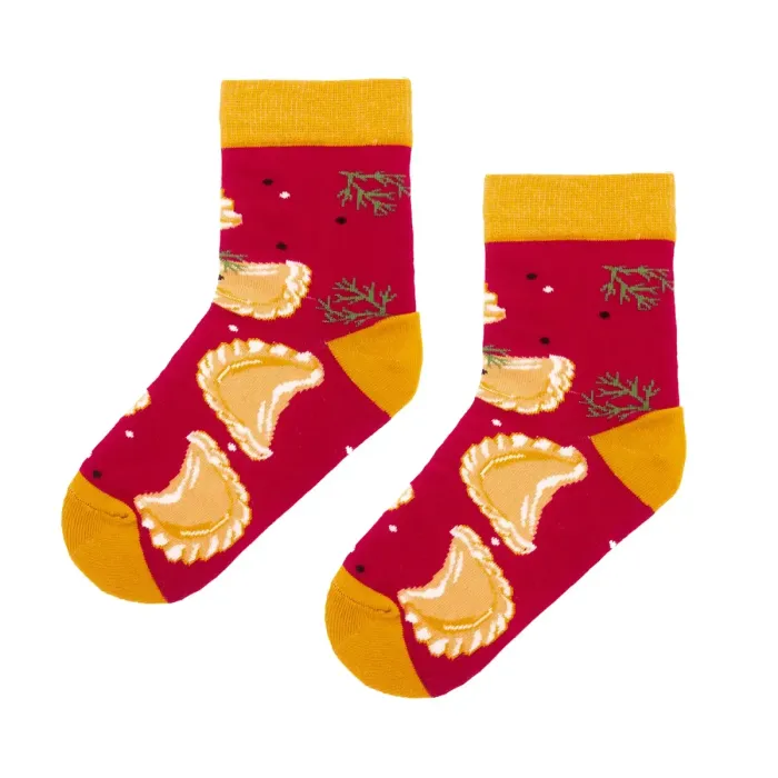 Skarpetki dziecięce Pierogi bordowe