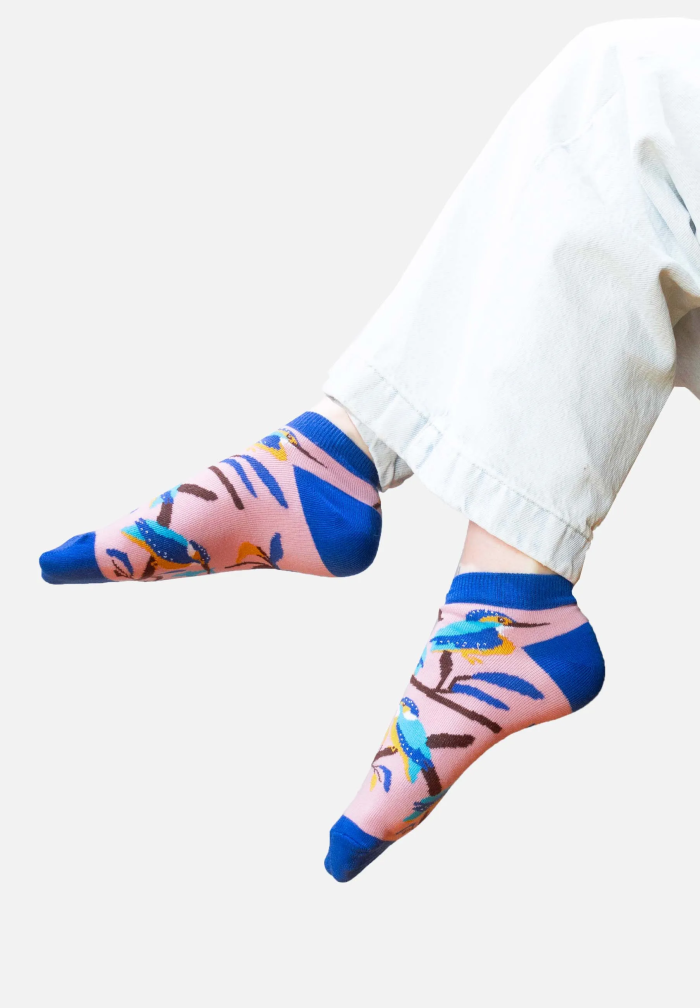Organic cotton ankle socks Kingfisher