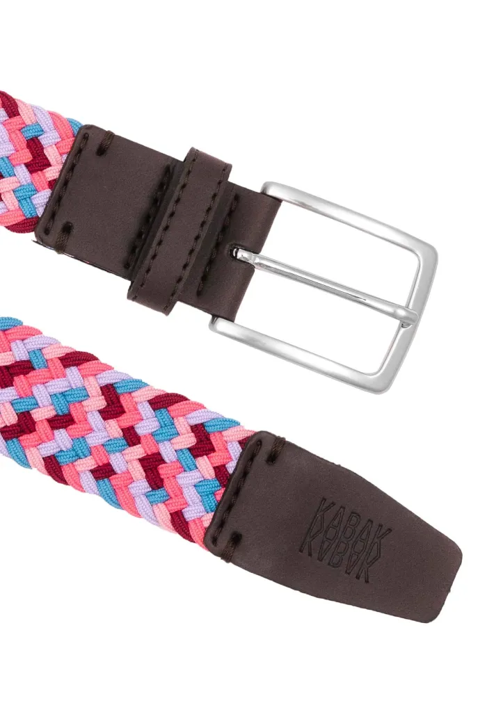 Recycled woven belt Bubble gum