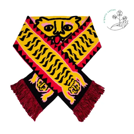 Organic cotton scarf Tigers