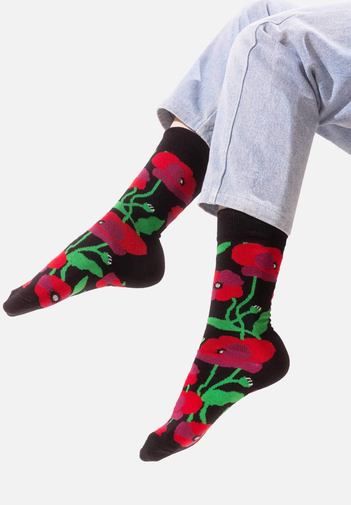 Organic cotton socks Poppy