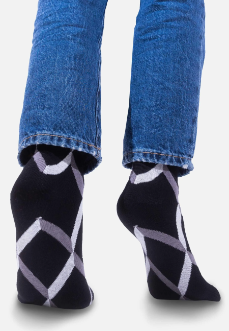 Organic cotton classic socks Black Ribbons
