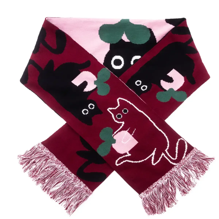 Organic cotton scarf Cat Mischief