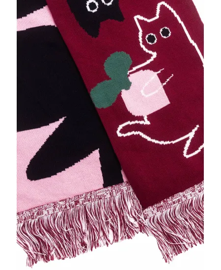 Organic cotton scarf Cat Mischief