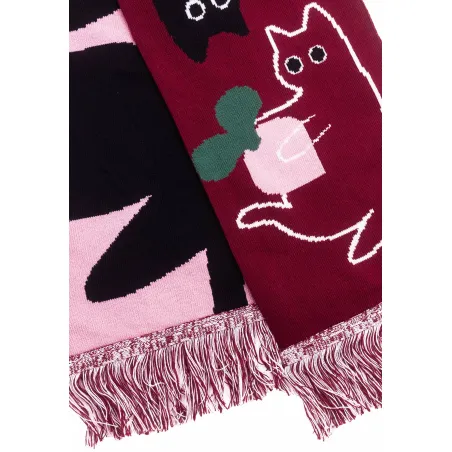 Organic cotton scarf Cat Mischief