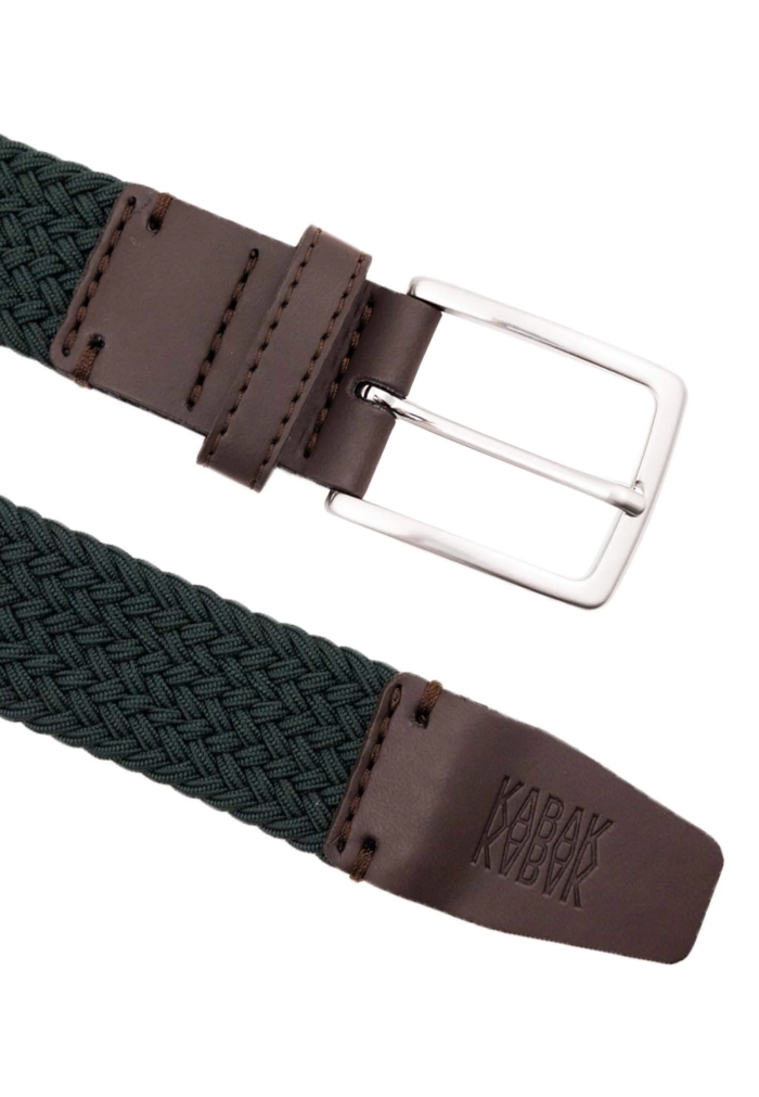 Recycled woven belt green bottle