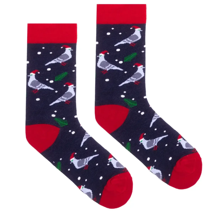 Socks Pigeons Xmas Time
