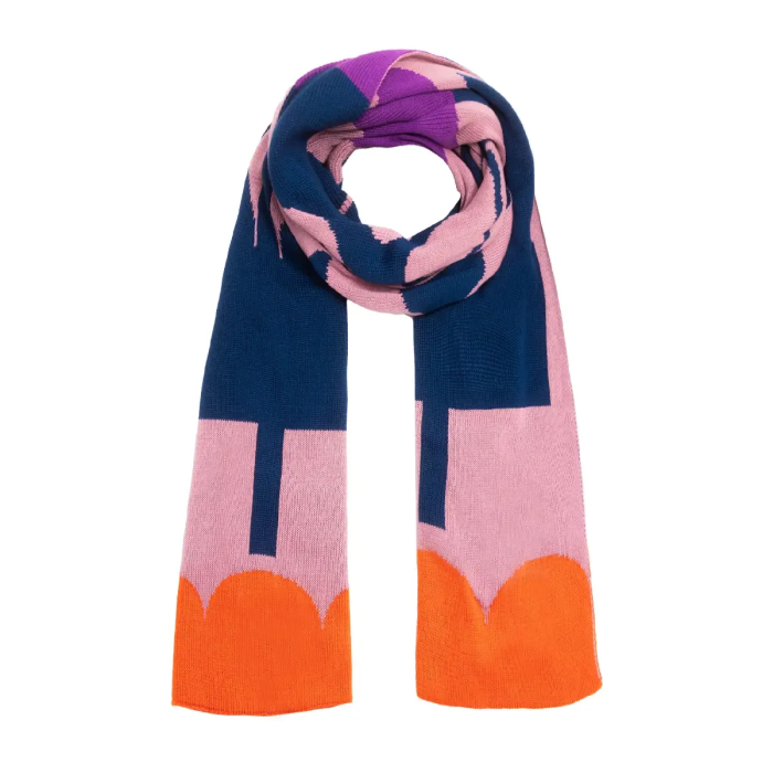 Organic Cotton Jacquard Scarf Birds