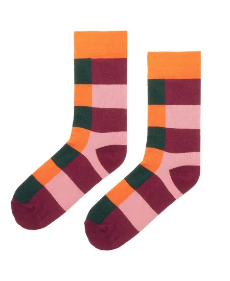 Carrots and peas checker socks
