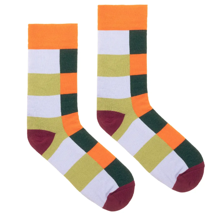 Carrots and peas checker socks