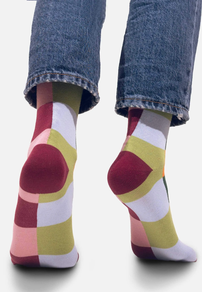 Carrots and peas checker socks