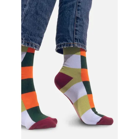 Carrots and peas checker socks