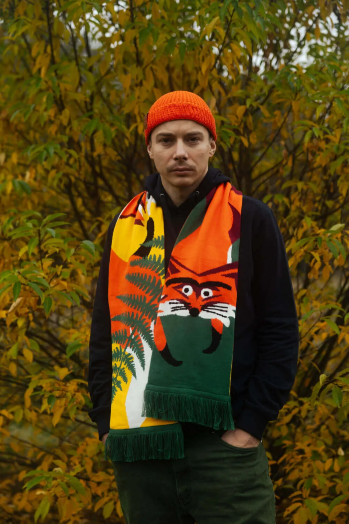 Organic cotton scarf Fox Viva