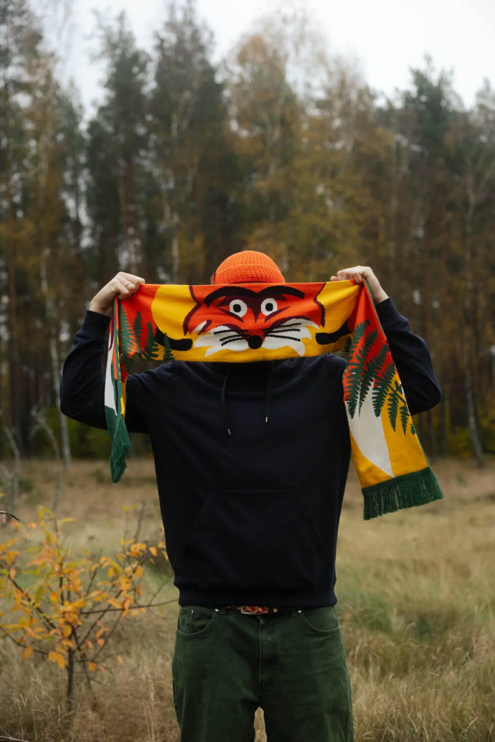 Organic cotton scarf Fox Viva
