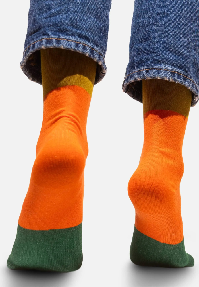Organic cotton colorful socks Autumn in the forest