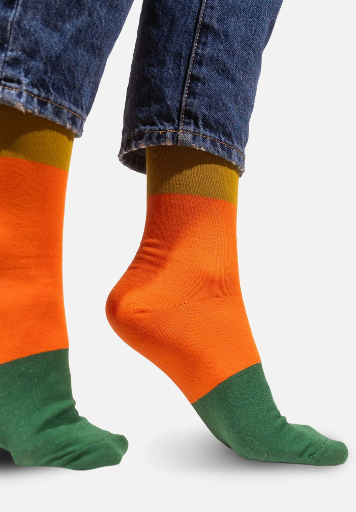 Organic cotton colorful socks Autumn in the forest