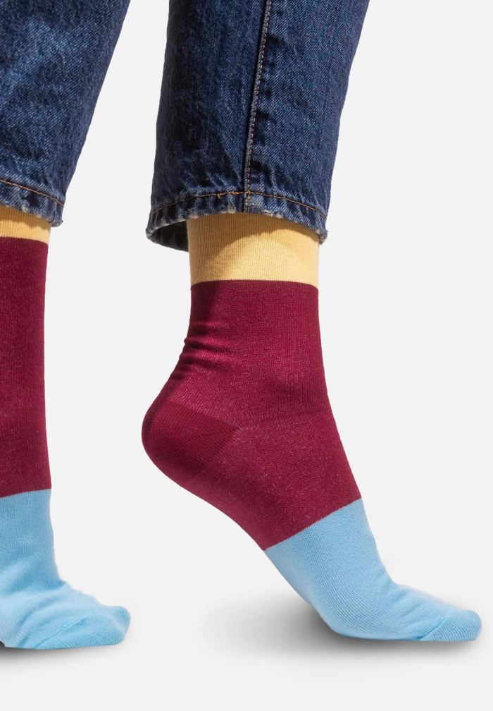 Organic cotton colorful socks September Cliff