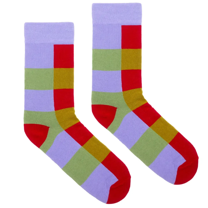 Tomato in the meadow checker socks