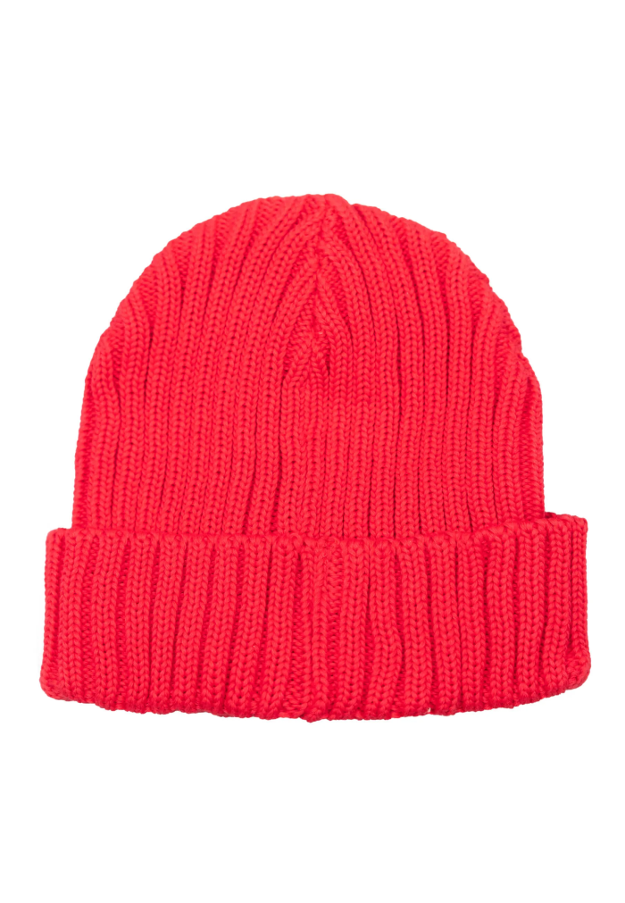 Red tulip organic cotton alkatraz beanie