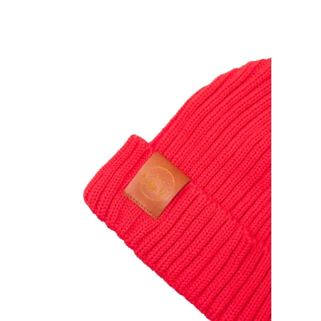 Red tulip organic cotton alkatraz beanie