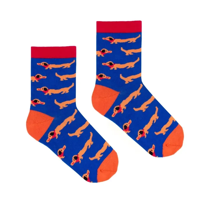 Kids socks Dachshunds organic cotton