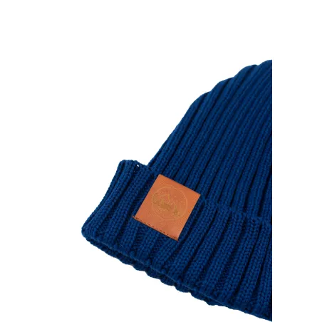 Inky blue organic cotton alkatraz beanie
