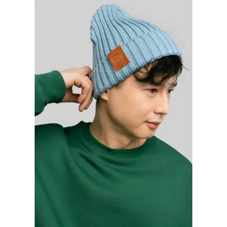 Blue-grey organic cotton alkatraz beanie