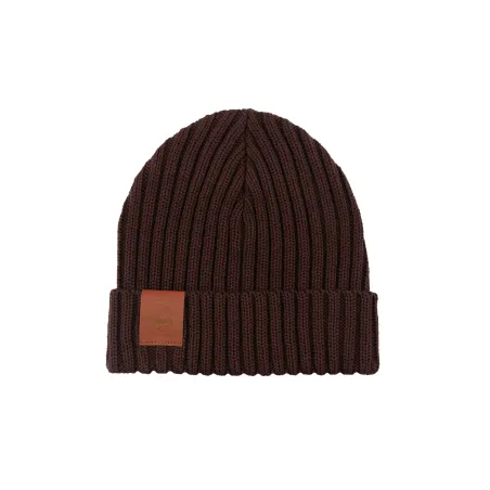 Brown organic cotton alkatraz beanie