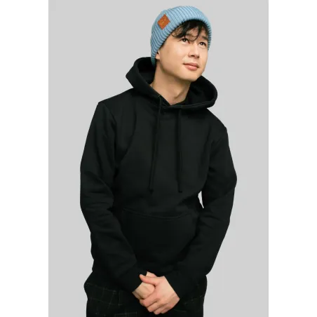 Blue-grey organic cotton winter beanie