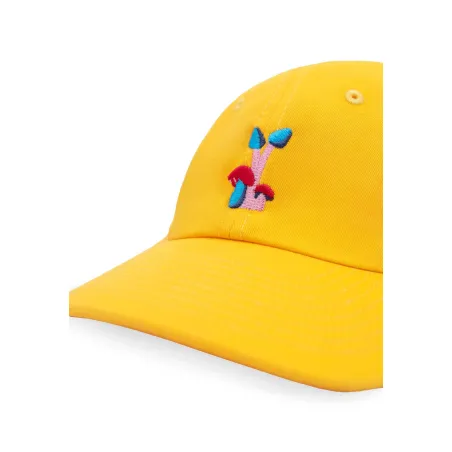 Low profile baseball cap Mushrooms yellow