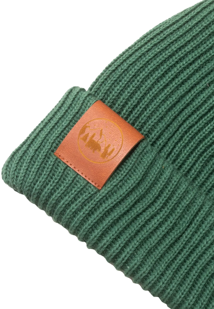 Sage green organic cotton winter beanie