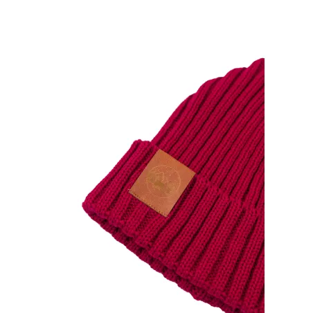 Raspberry red organic cotton alkatraz beanie