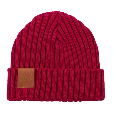 Raspberry red organic cotton alkatraz beanie