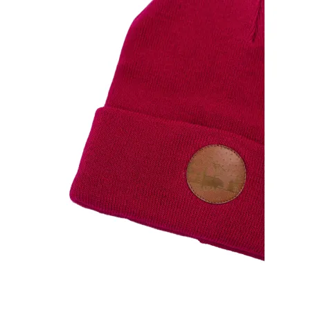 Czapka beanie z bawełny organicznej malinowa