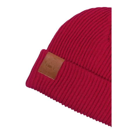 Raspberry red organic cotton winter beanie