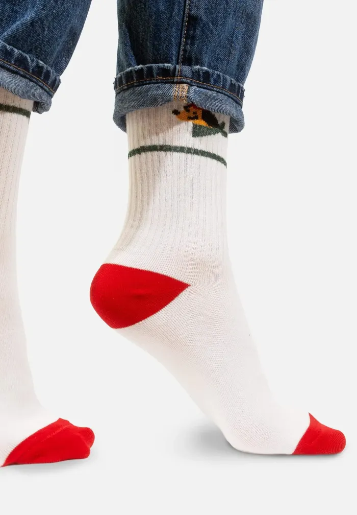 Sport organic cotton socks with Dog