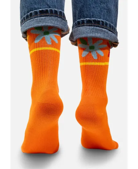 Sport organic cotton socks with Flowers