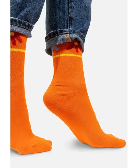 Sport organic cotton socks with Flowers