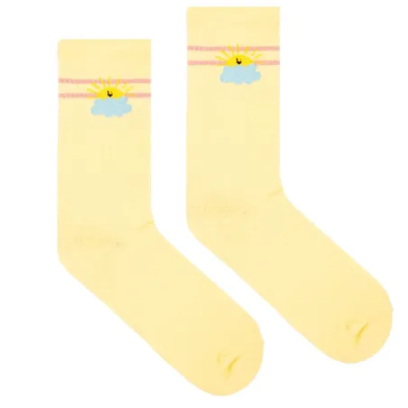 Sport organic cotton socks with Sun