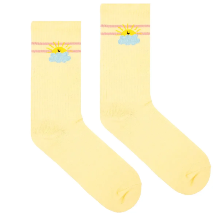 Sport organic cotton socks with Sun