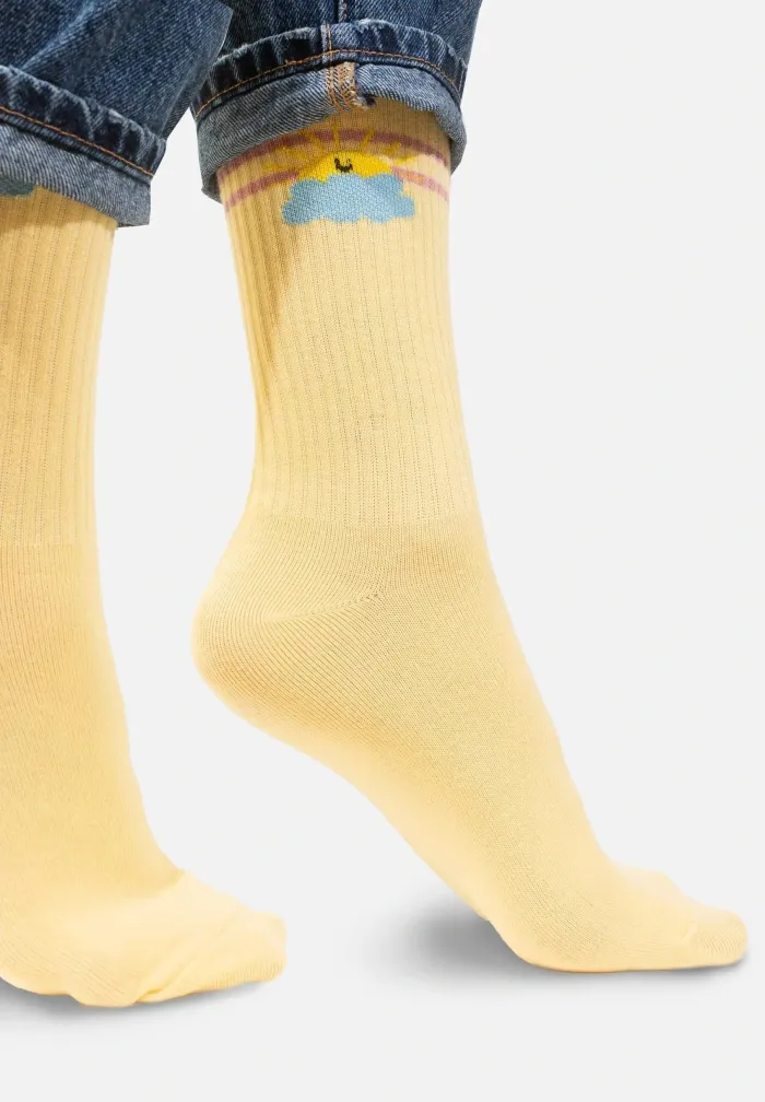 Skarpetki sportowe z bawełny organicznej Słońce