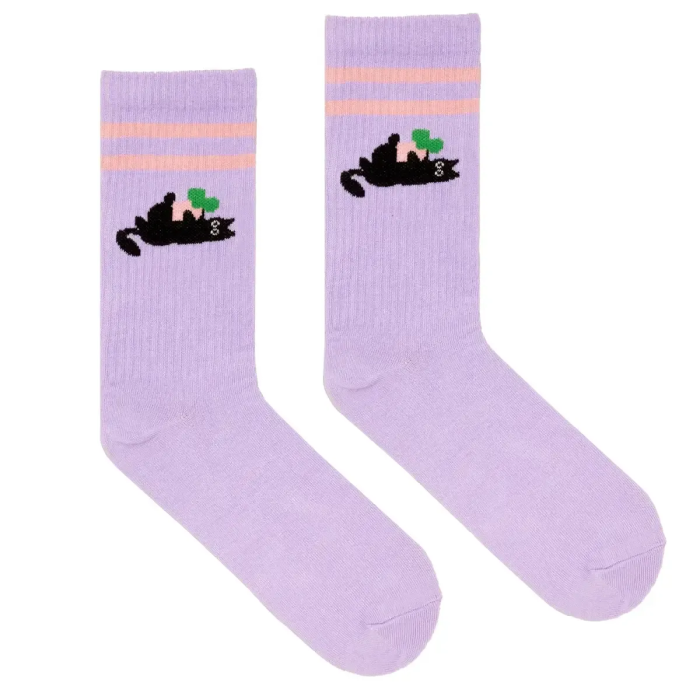 Sport organic cotton socks Cats Mischief